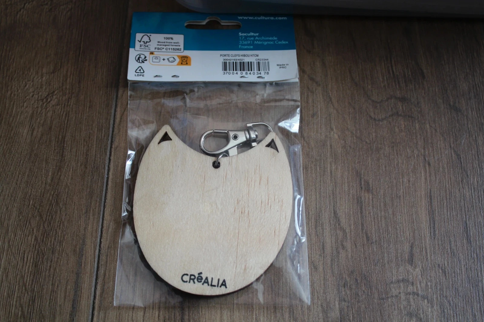 Personaliseerbare houten Uil sleutelhanger – photo 3